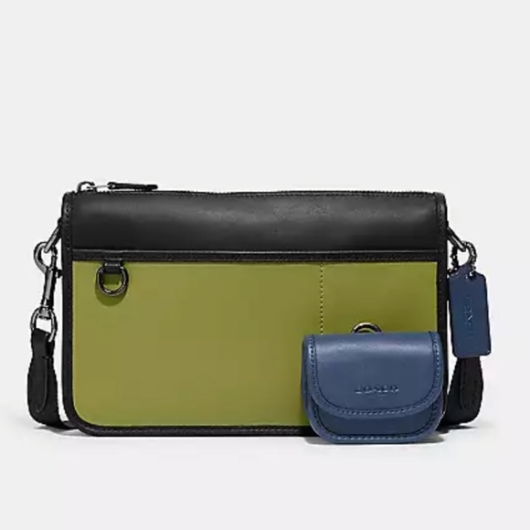 NWT COACH Heritage Convertible Crossbody With Hybrid In Colorblock - Picture 2 of 5